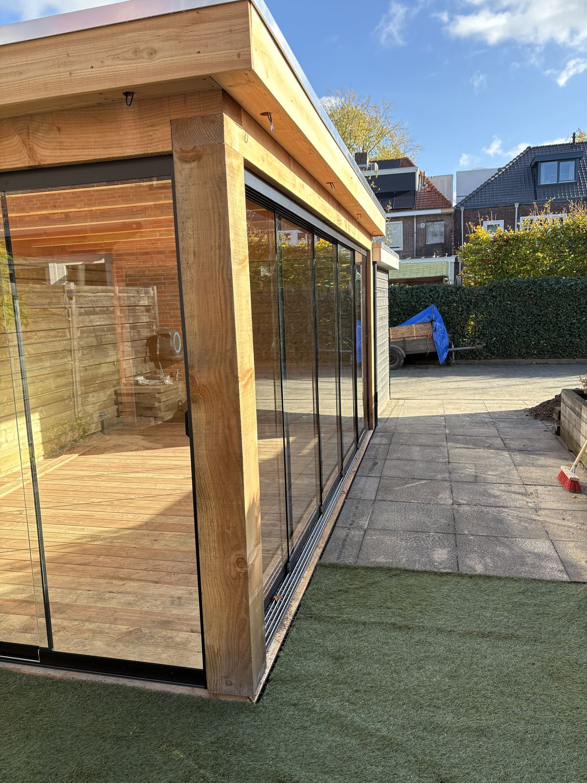 Overkapping van binnenuit, constructiedetail